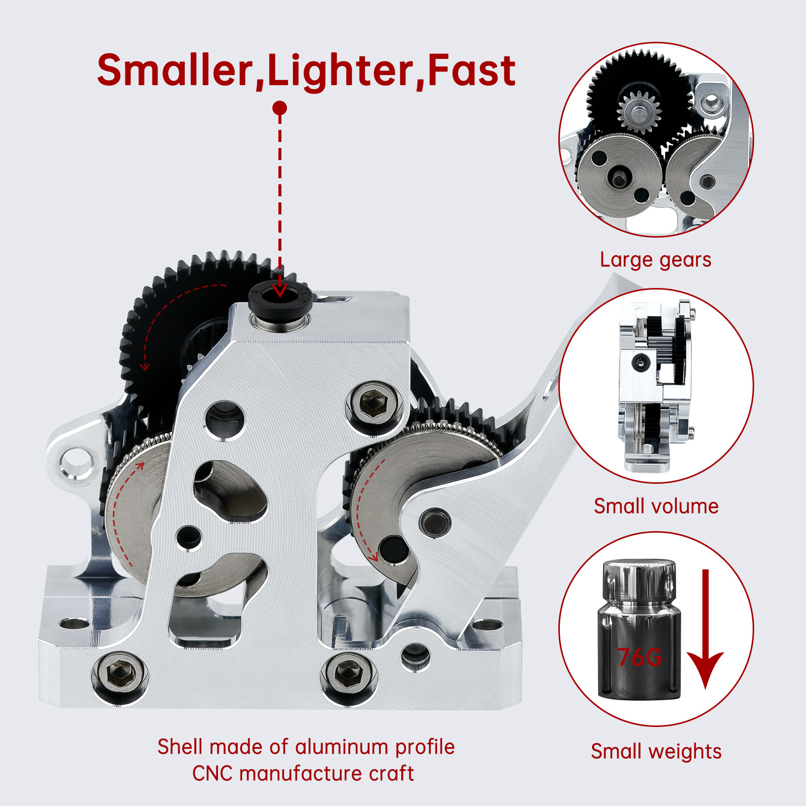 Estrusore a riduzione in accia - Direct Drive Dual Gear Extruder High Speed recensione e prezzo