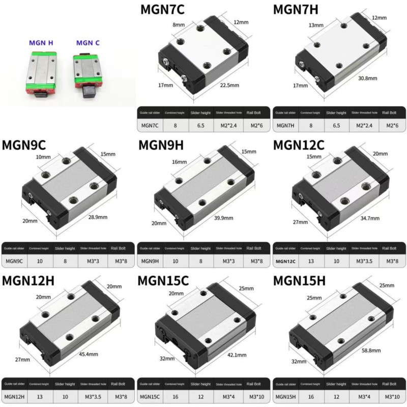 1PCS MGN7C MGN7H MGN9C MGN9H M - Linear Rail Mgn12H Set recensione e prezzo